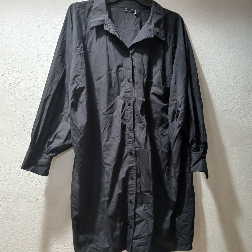 ASOS Design Button up Dress/Blouse  Black Blouse